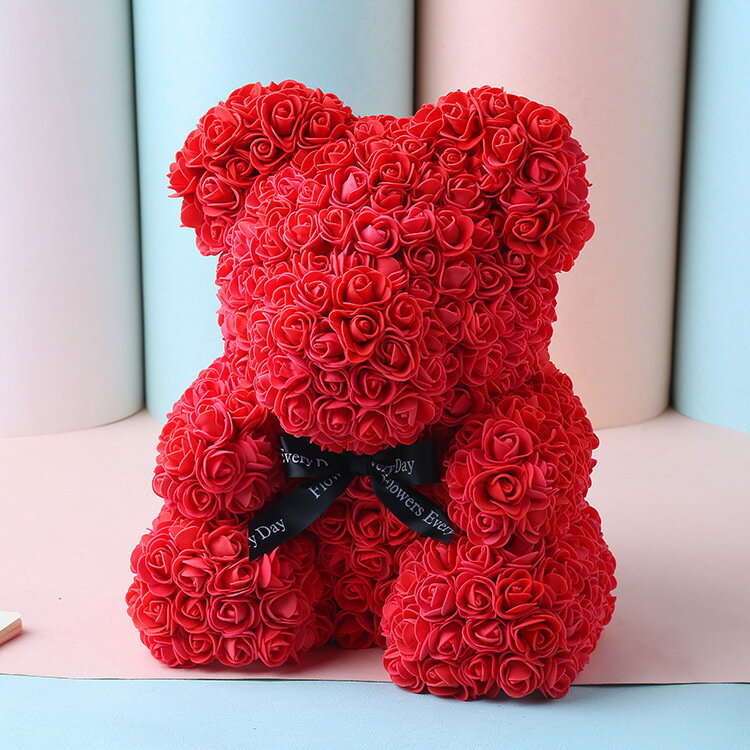 玫瑰花熊獨角獸新年情人節生日禮物送女友閨蜜抱抱熊永生花小熊花
