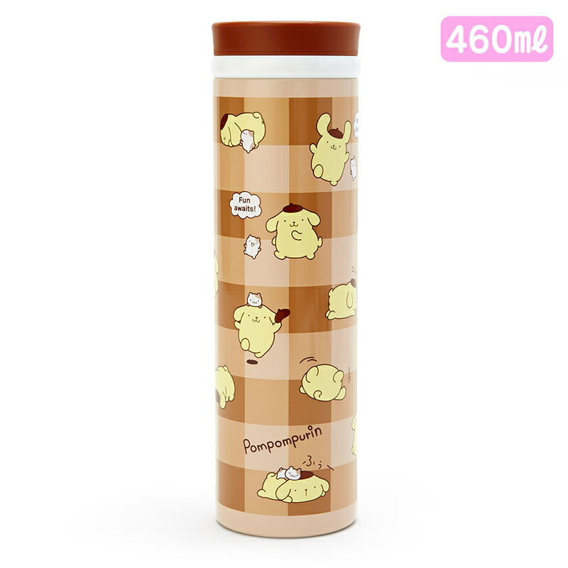 【震撼精品百貨】Pom Pom Purin 布丁狗 Sanrio 不銹鋼保溫瓶(460ML)-咖啡#26448 震撼日式精品百貨