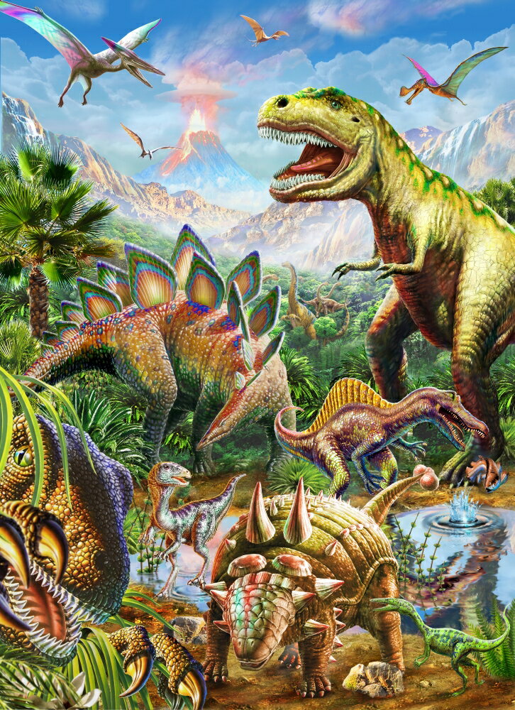 Posterazzi: Dino Group Portrait (Variant 1) Rolled Canvas Art - Adrian ...