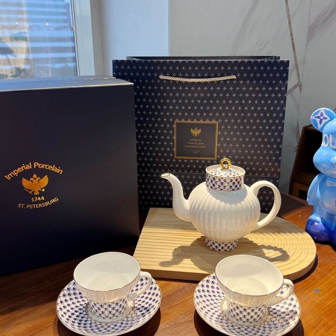 咖啡杯 免運 快速出貨 俄羅斯宮廷風陶瓷英式下午茶咖啡杯家用套裝SS09公司貨