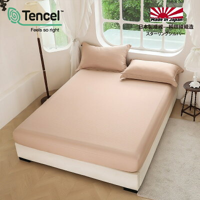 【6X7尺雙人加大-天絲™60支100%萊賽爾-日本銀纖維~三件式床包枕套組】