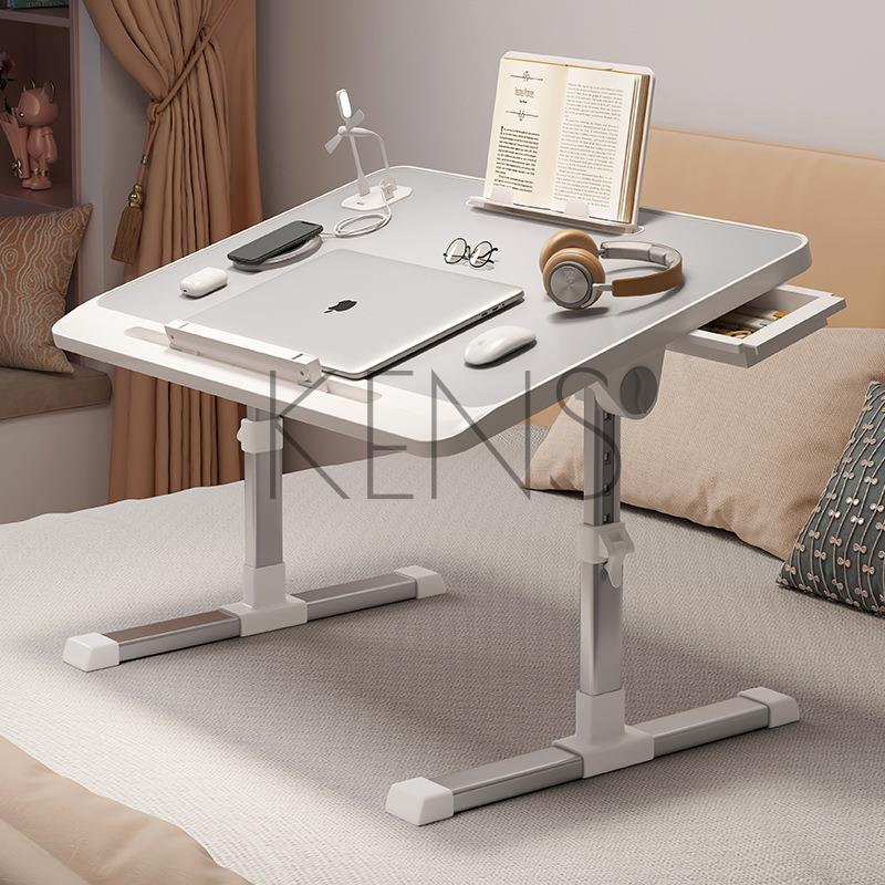 電腦臺 電腦桌 床上書桌可降旋轉折疊電腦學生學習宿舍懶人簡易家用飄窗小桌子