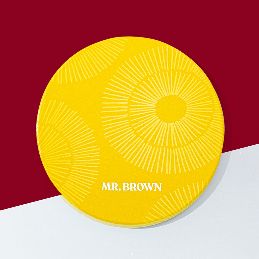 MR. BROWN 吸水杯墊 (黃色)