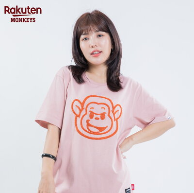 Rocky毛巾繡短T #粉