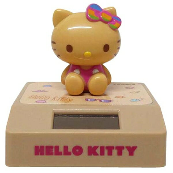 【震撼精品百貨】Hello Kitty 凱蒂貓-日本三麗鷗SANRIO KITTY太陽能公仔擺飾-黑皮曬黑*61796