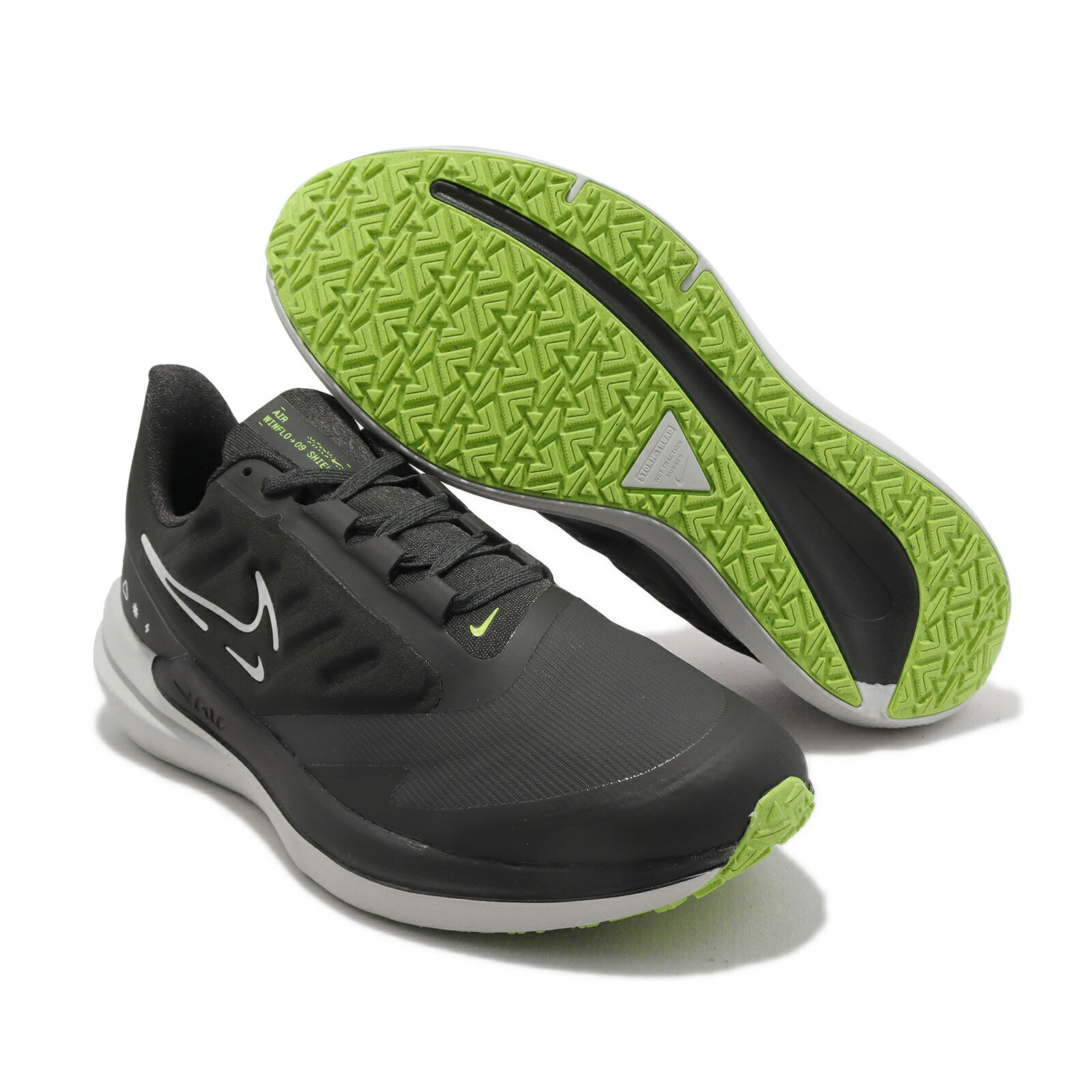 Nike 慢跑鞋 Air Winflo 9 Shield 黑 白 防潑水 男鞋 路跑 回彈 運動鞋 5