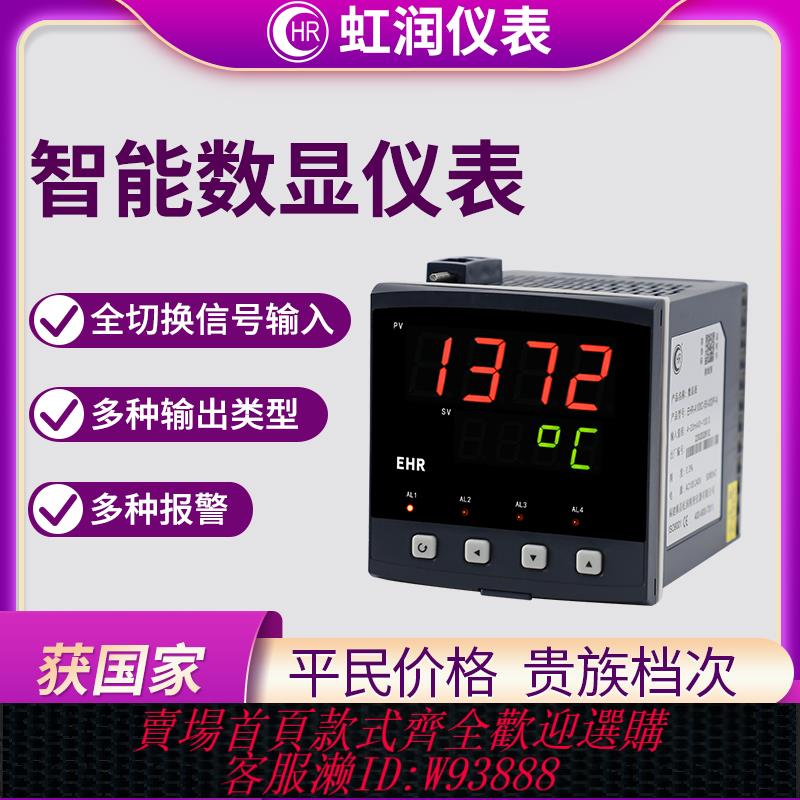 {臺灣公司貨 可打統編}虹潤智能數顯儀表直流電壓電流溫度壓力液位顯示控制報警通訊E100
