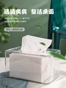 紙巾盒衛生間客廳輕奢遙控器收納架創意ins多功能桌面抽紙盒透明