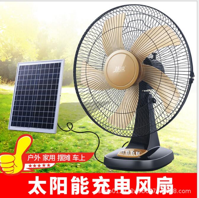 【可開發票】風扇 【太陽能供電停電可用】12V太陽能充電 直流無刷 戶外便攜 DC頭充電風扇燈 帶USB介面