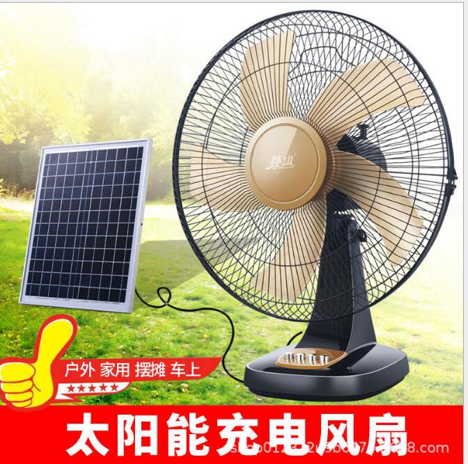 【可開發票】風扇 【太陽能供電停電可用】12V太陽能充電 直流無刷 戶外便攜 DC頭充電風扇燈 帶USB接口