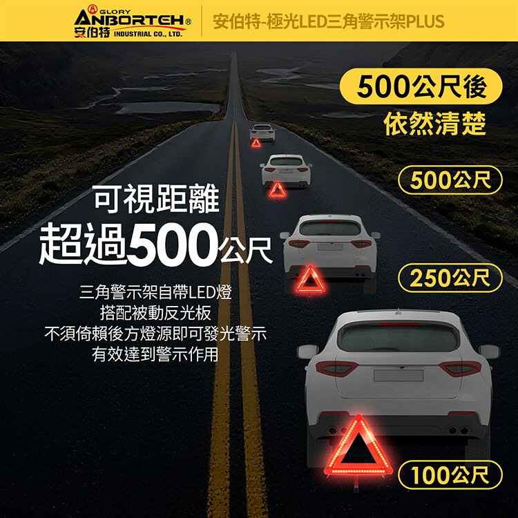 【安伯特】極光LED三角警示架PLUS(一年保固) (故障標誌 警告標示 故障警示牌 三角故障牌) 5