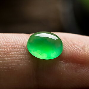 老坑緬甸a貨翡翠冰種陽綠戒面 起熒光玻璃種冰種滿綠戒指蛋面鑲嵌