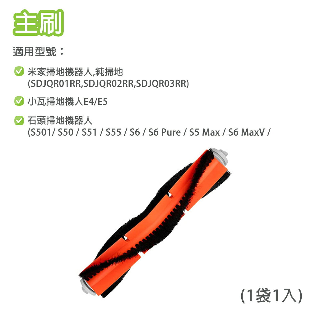 米家掃地機器人 副廠配件 石頭 小瓦 耗材 主刷 邊刷 塵盒濾網 主刷罩 S5 MAX S6 Maxv 1