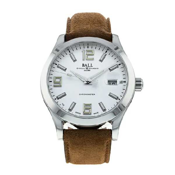 B3_BALL 波爾錶】NM2026C-L4CAJ-SL Engineer II白面皮革機械腕錶 40mm｜樂天全館特惠中★指定刷卡回饋10%