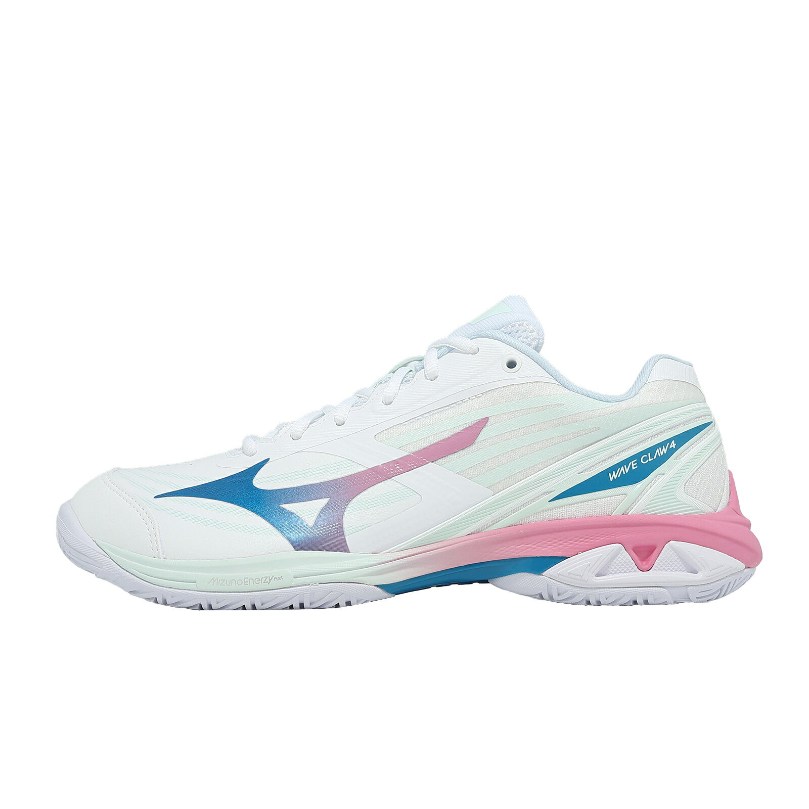 Mizuno 美津濃 羽球鞋 Wave Claw 4 寬楦 男鞋 女鞋 白 緩震 回彈 室內運動 71GA2643-17