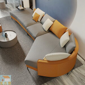 沙發輕奢現代簡約意式極簡客廳超軟乳膠貴妃北歐布藝沙發