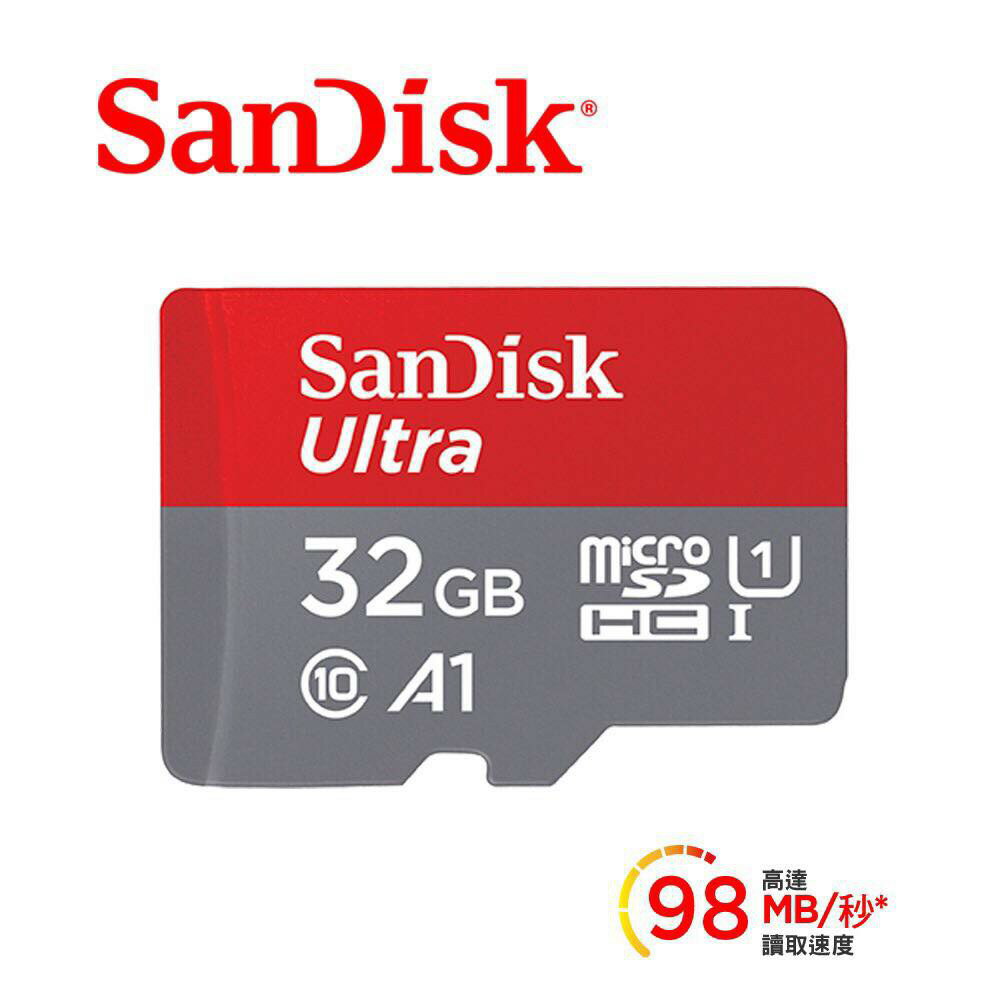 【SanDisk】Ultra microSDHC UHS-I A1 記憶卡 32GB【JC科技】