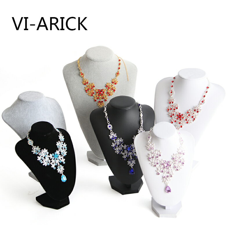 VI-ARICK絨布項鏈展示架首飾頸模飾品架人像模特脖子珠寶展示道具