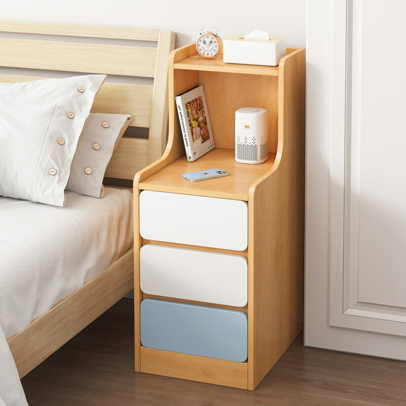 床頭柜置物架簡約現代小型超窄簡易床邊迷你收納柜出租房用儲物柜