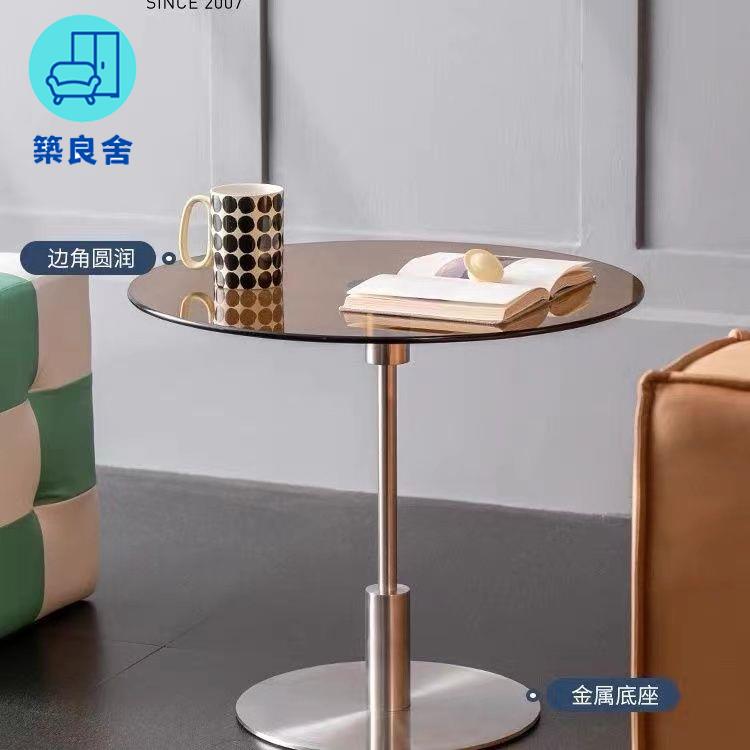 免運 開立發票 圓桌 不鏽鋼圓桌 茶几桌 ins風高檔圓形小茶幾網紅輕奢小圓桌茶幾簡約客廳現代北歐不銹鋼特惠/工廠直銷 工廠現貨 全館折扣 售後保障 zl535