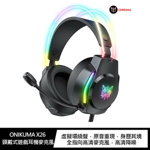 ONIKUMA X26 頭戴式遊戲耳機麥克風【APP下單最高22%點數回饋】
