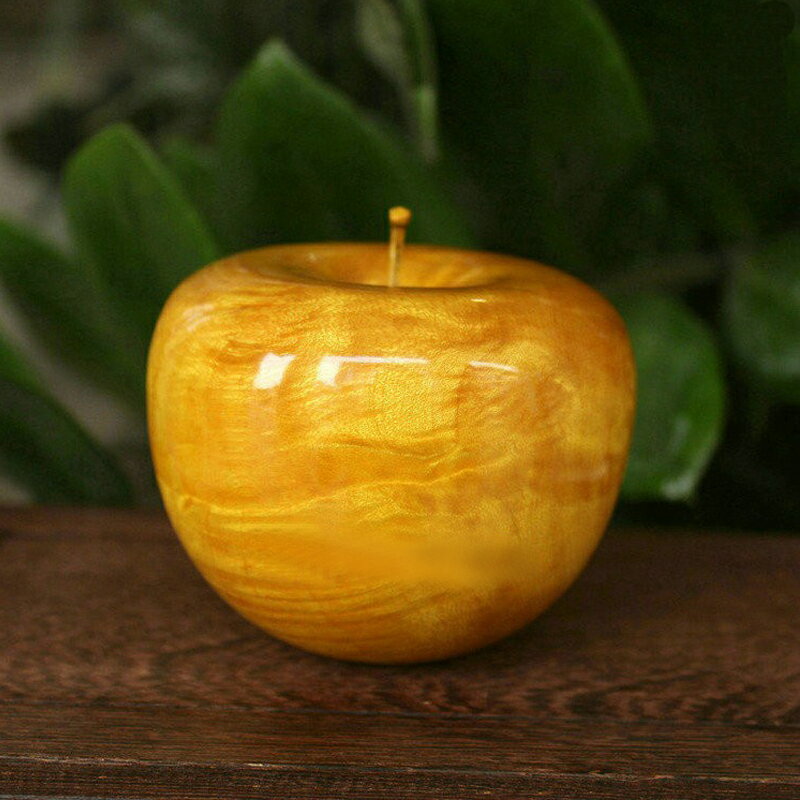 金絲楠木雕蘋果擺件木製工藝品創意聖誕平安夜禮品新年禮物把玩件