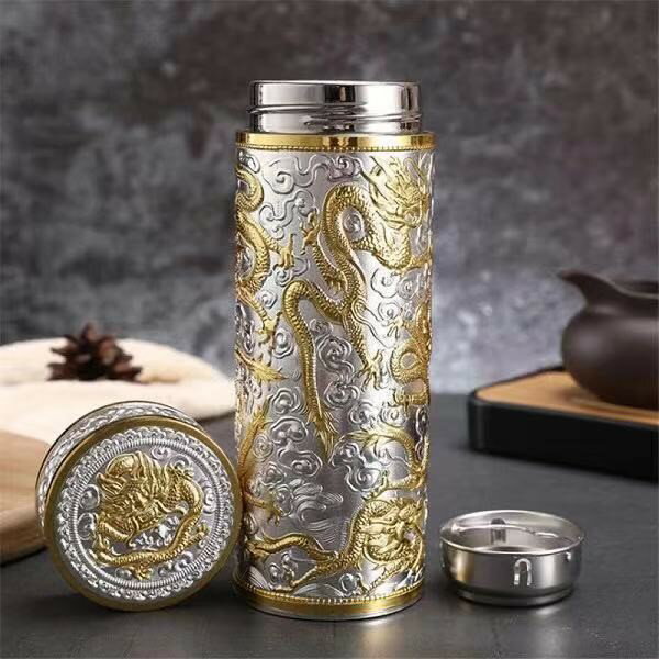 九龍純銀長壽杯銀杯子999純銀內膽食用足銀茶杯云南銀杯子保溫杯| 協貿