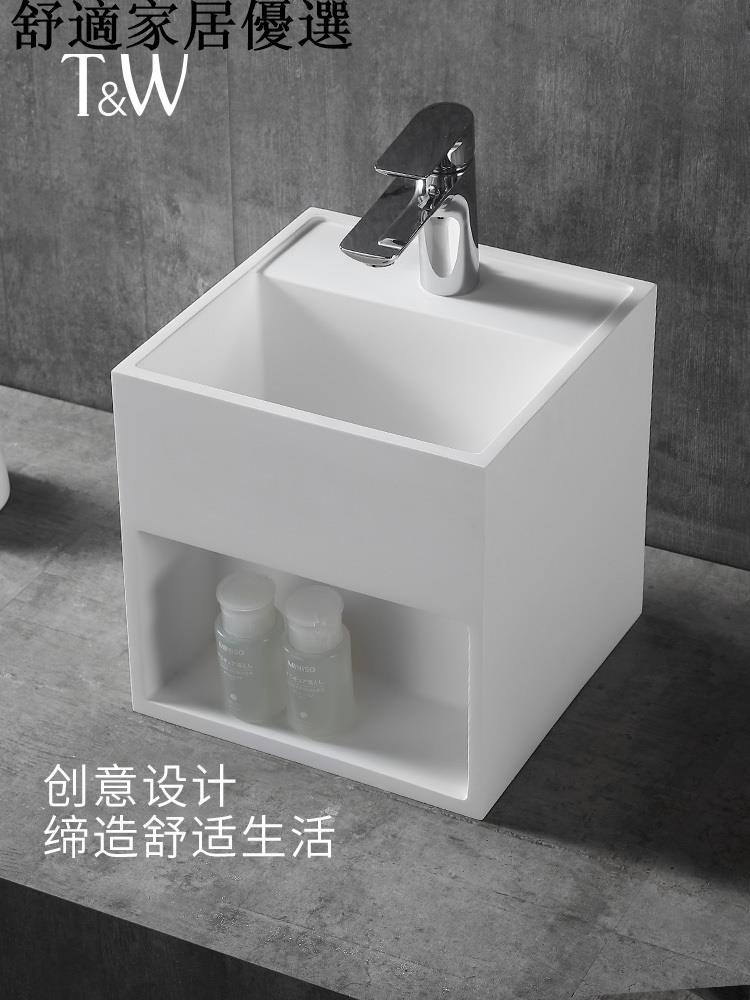 免運 破損包賠償 可開發票 人造石掛盆小衛生間洗手盆家用掛墻式輕奢簡約洗手臉盆