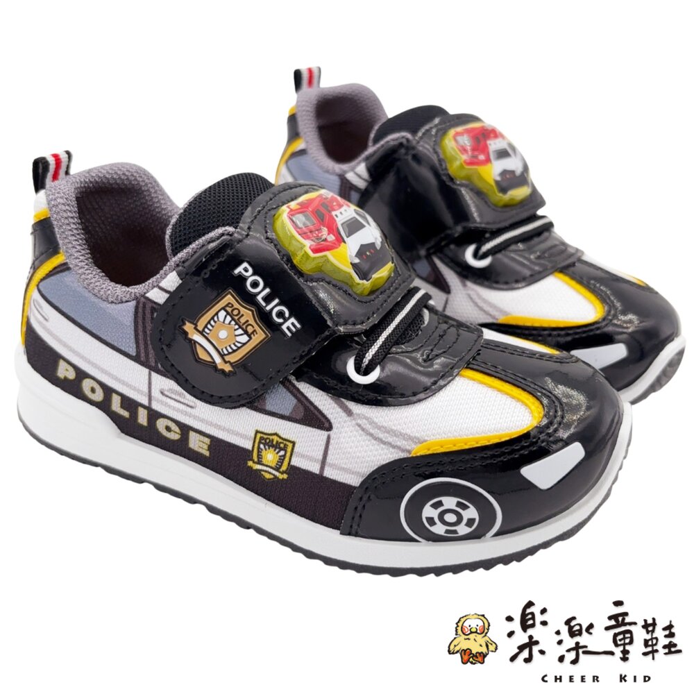 台灣製TOMICA警車電燈鞋 - 魔鬼氈鞋 休閒鞋 運動鞋 男童鞋 MIT童鞋 大童鞋 警車 發光鞋 TOMICA 電燈布鞋 台灣製童鞋 布鞋 電燈鞋 跑步鞋 閃燈鞋 電燈運動鞋