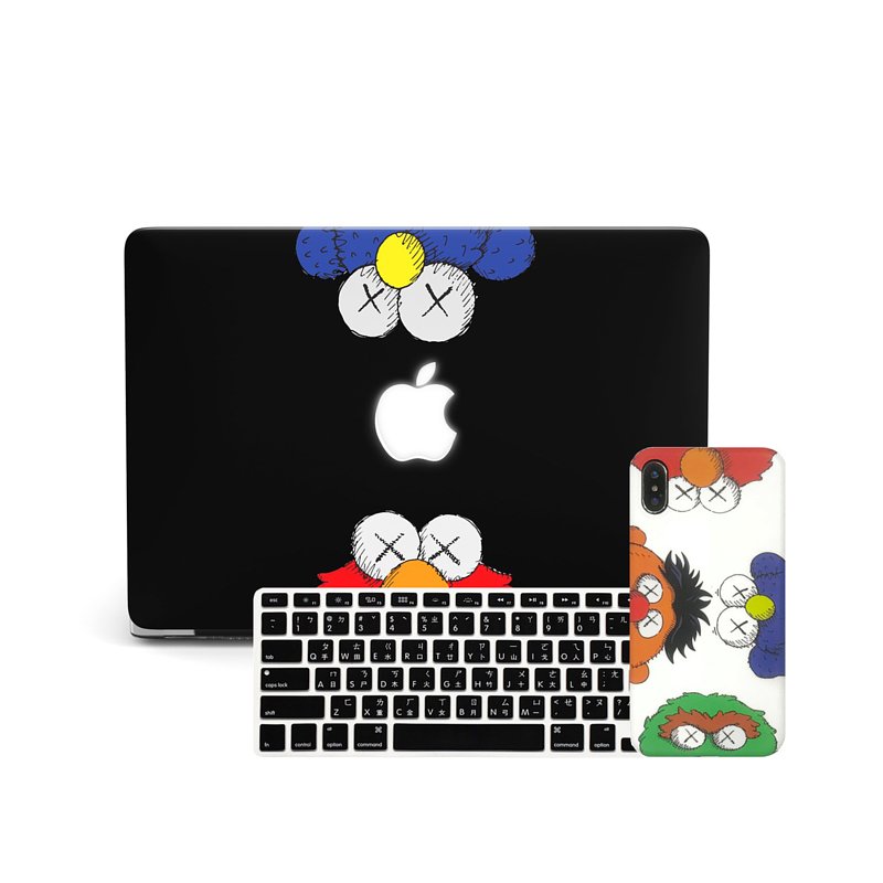 KAWS x Sesame Street 超值三件套組  APPLE Air 13 Pro 13 MAcbook 12 防摔