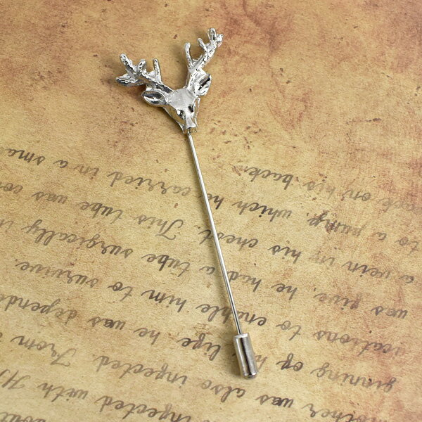 西裝別針 銀色鹿角一字胸針【NCD40】