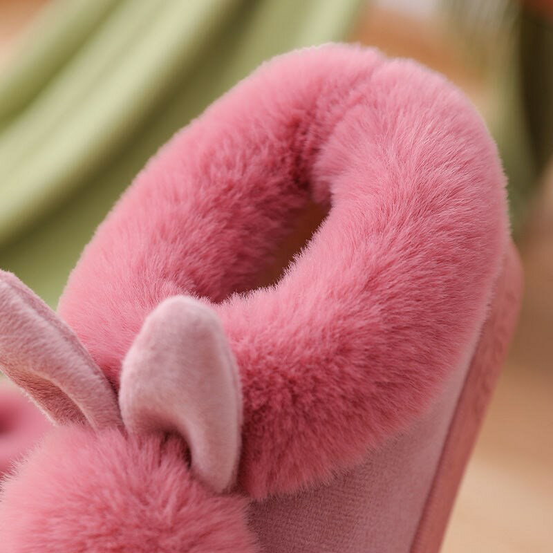 棉拖鞋女冬季保暖居家親子棉鞋舒適月子鞋室內外厚底防滑包跟棉鞋 2