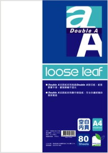 【DOUBLE A】A4 空白內頁活頁紙 80張入/包DALL12005