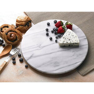 Creative Home 天然大理石(白色) 直徑30.5公分圓盤/蛋糕盤/ 起司盤/ 點心盤