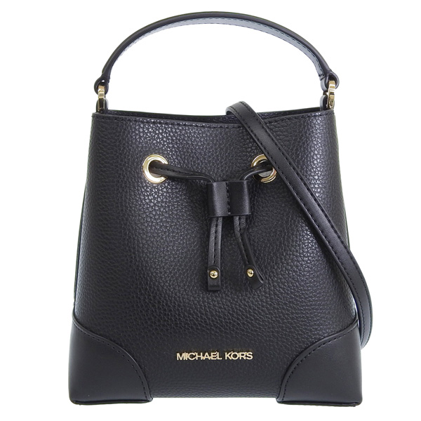 MICHAEL KORS 水桶包 鵝卵石紋真皮 手提包 斜揹包 肩揹包 M28479 黑色MK(現貨)▶指定Outlet商品5折起☆現貨【送禮首選★APP下單點數4倍送】