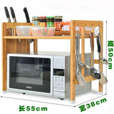 【原色一層55長楠竹微波爐架-55*38*50cm-1套/組】廚房置物架多功能儲物架-7201009