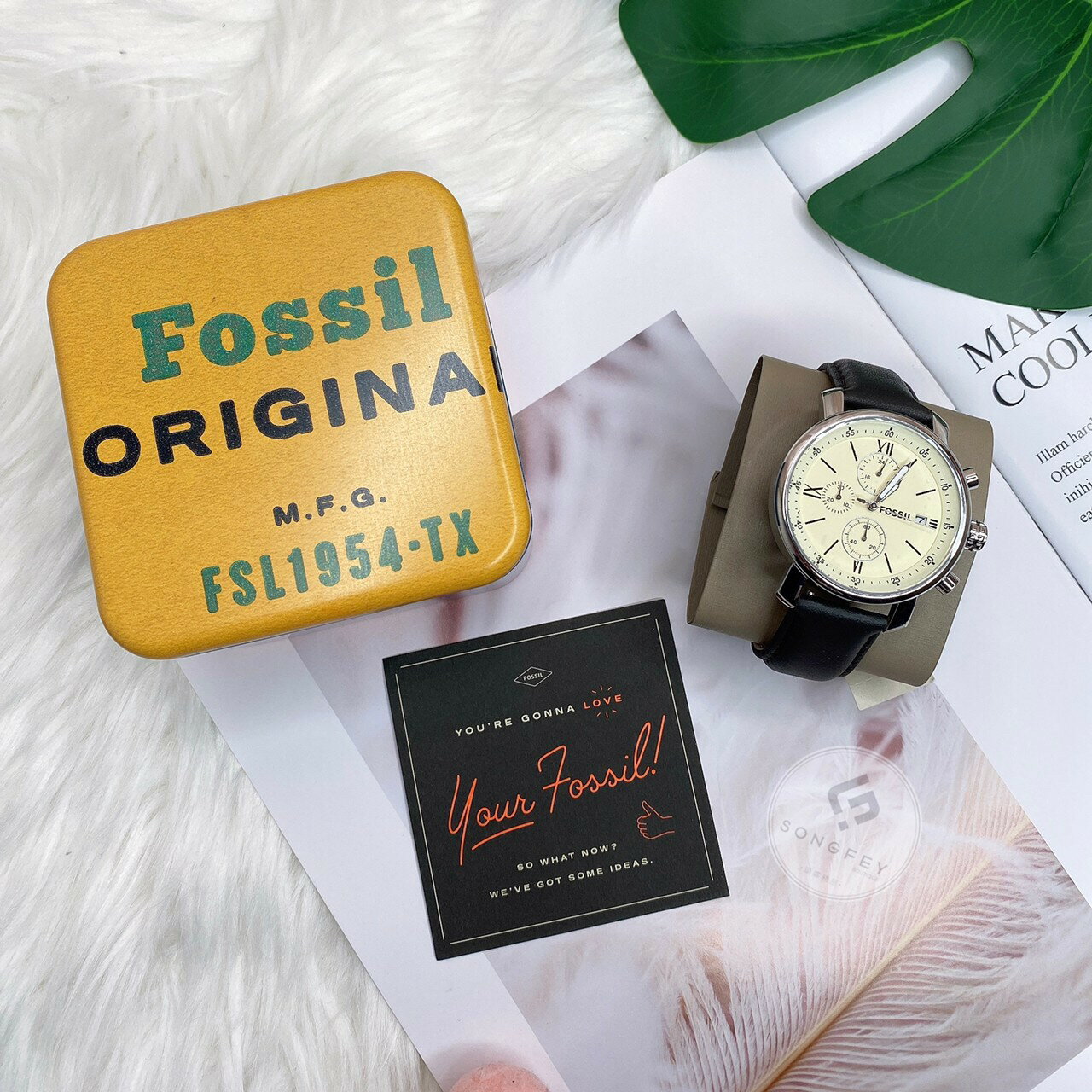 美國代購 臺灣現貨 Fossil 男款三眼手錶 BQ1007【送禮精選★APP下單點數4倍送】
