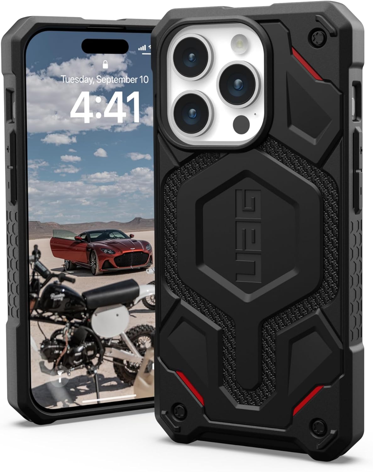 [6美國直購] UAG iPhone 15 Pro 6.1吋 Kevlar黑 (1入) 手機殼 保護殼 Monarch Pro URBAN ARMOR GEAR