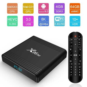 機頂盒 X96 MAX 4G+64G 4K/8K S905X3 雙頻WIFI AndroidTV