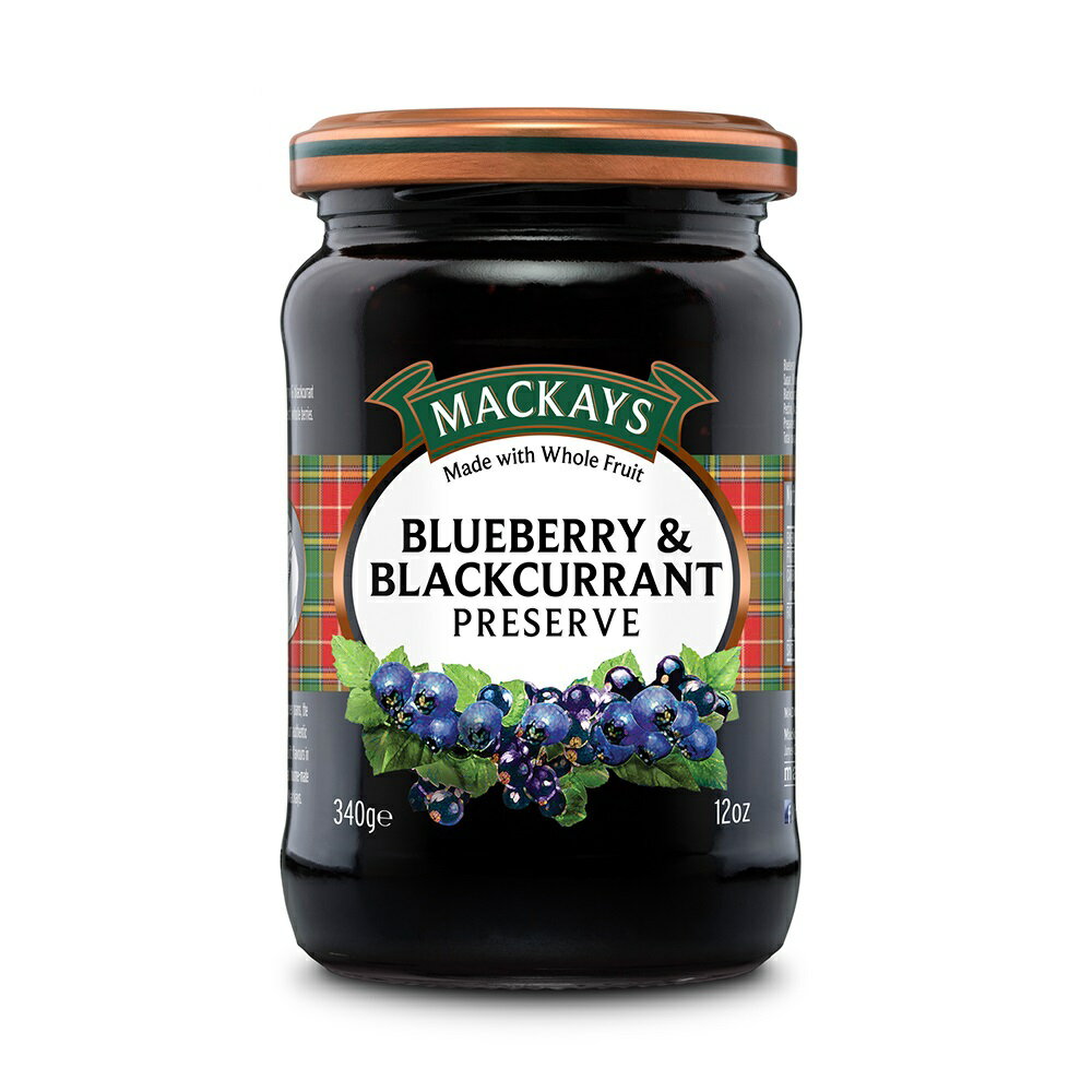 【蘇格蘭】Mackays 梅凱藍莓黑醋栗果醬 340g 含果肉 全素食