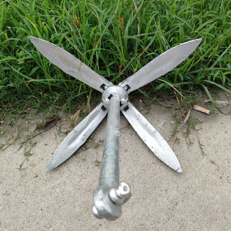 【可打統編 超低價】橡皮艇皮劃艇船錨摩托艇快艇塑料船沖鋒舟固定錨釣魚船專用折疊錨 0