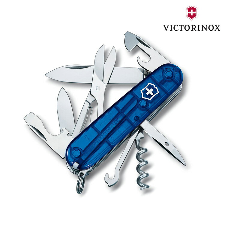 【VICTORINOX】Climber Sapphire瑞士刀1.3703.T2 / 城市綠洲 (瑞士維氏、多功能、簡易工具、登山露營、居家旅遊)