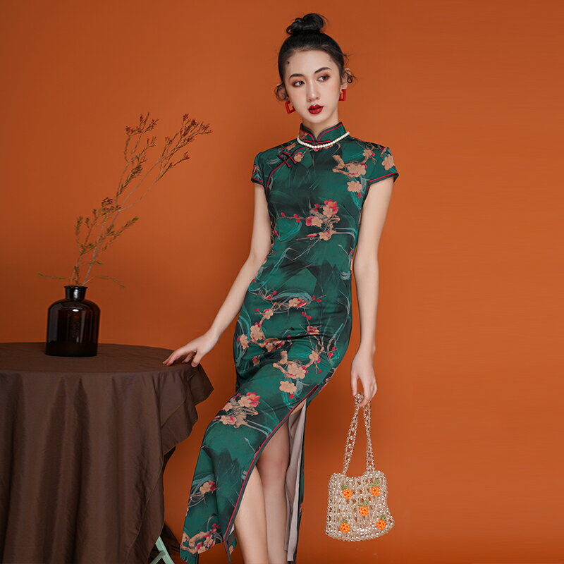 年夏季氣質蝕骨旗袍年輕款少女復古中國風日常改良版連衣裙