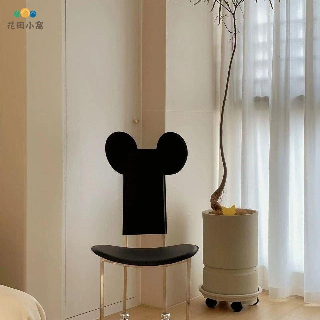 中古米奇椅子餐椅化妝家用臥室兒童房設計師餐椅餐桌椅子復古島臺 ph6192