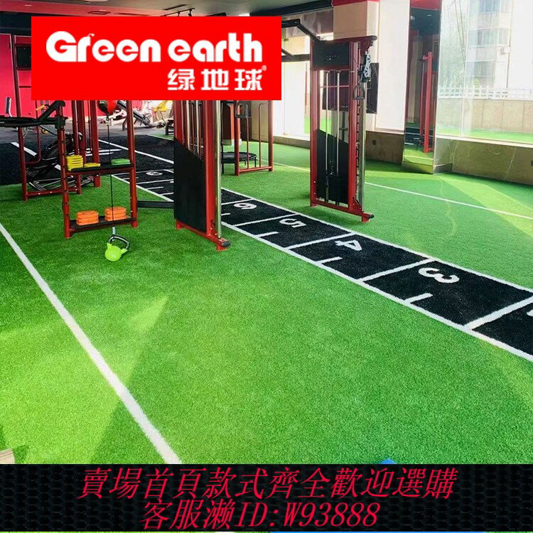 {臺灣公司貨 可打統編}健身房草坪私教體適能人造草坪白線條跑道工作室模擬假草坪地毯