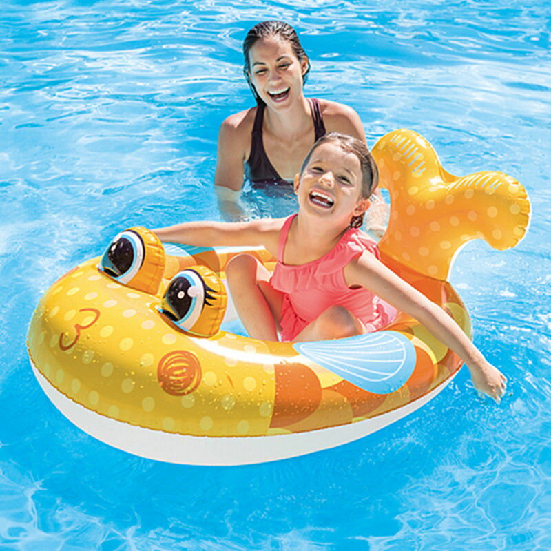 游泳圈 游泳坐騎充氣玩具球 兒童水上充氣船漂浮座式坐艇戲水玩具坐騎浮排床 INTEX游泳圈坐圈