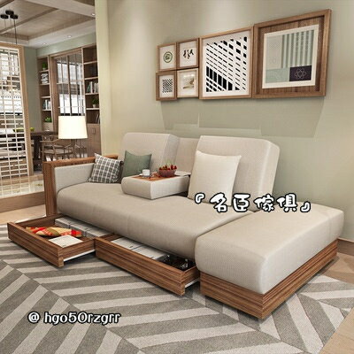 小客廳沙發 儲物沙發 多功能收納 日式兩用沙發 布藝沙發床 小戶型簡易儲物客廳三人