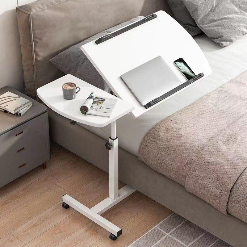 床邊桌 懶人桌 筆電桌 升降桌可移動床邊桌筆記本電腦桌可調節可升降桌子折疊式沙發邊桌子加寬