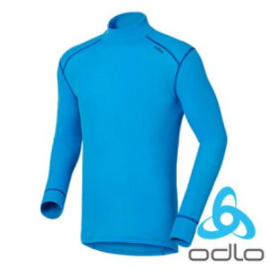 【速捷戶外】瑞士ODLO 152012 機能銀纖維長效保暖底層衣高領(天藍) 男