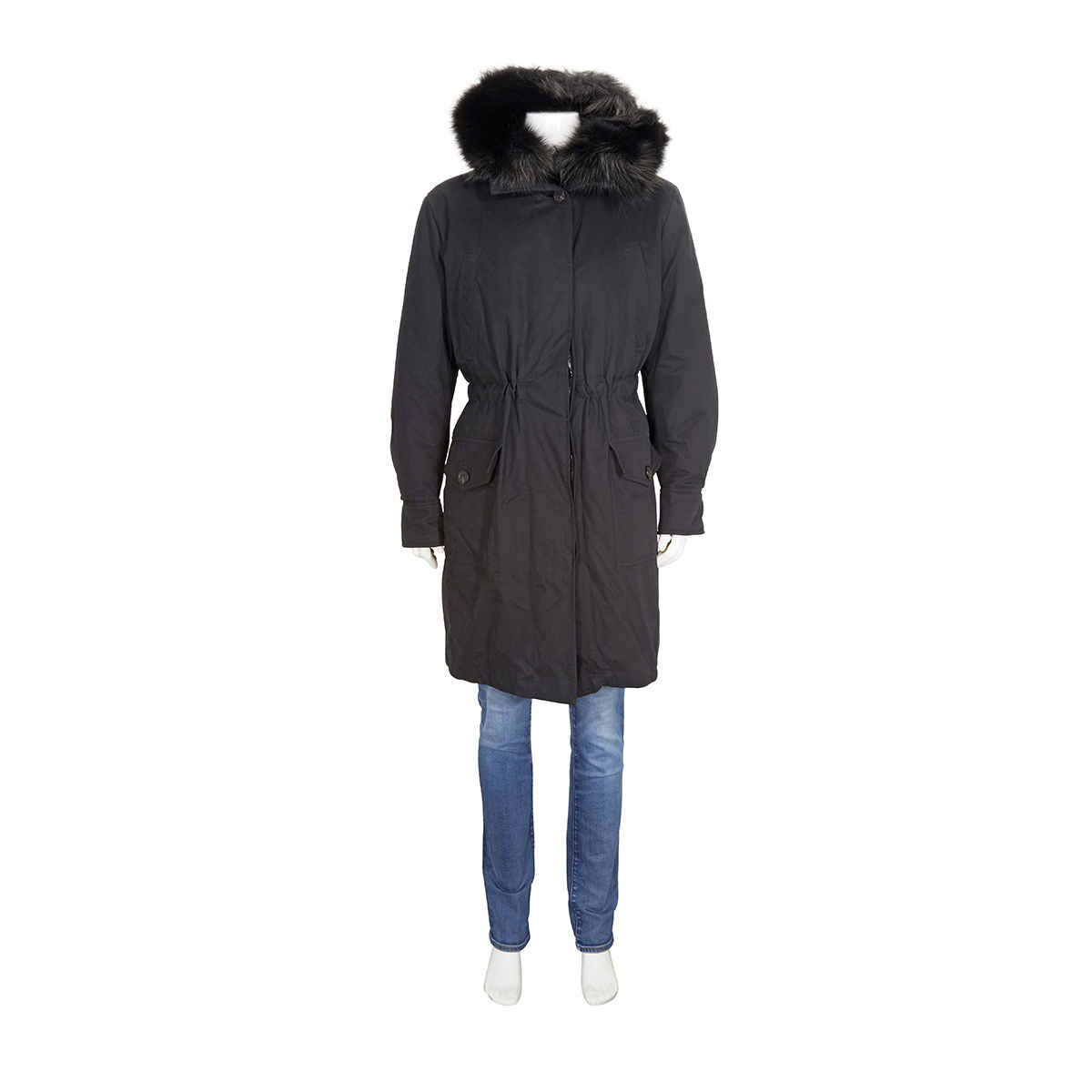 ladies black moncler coat